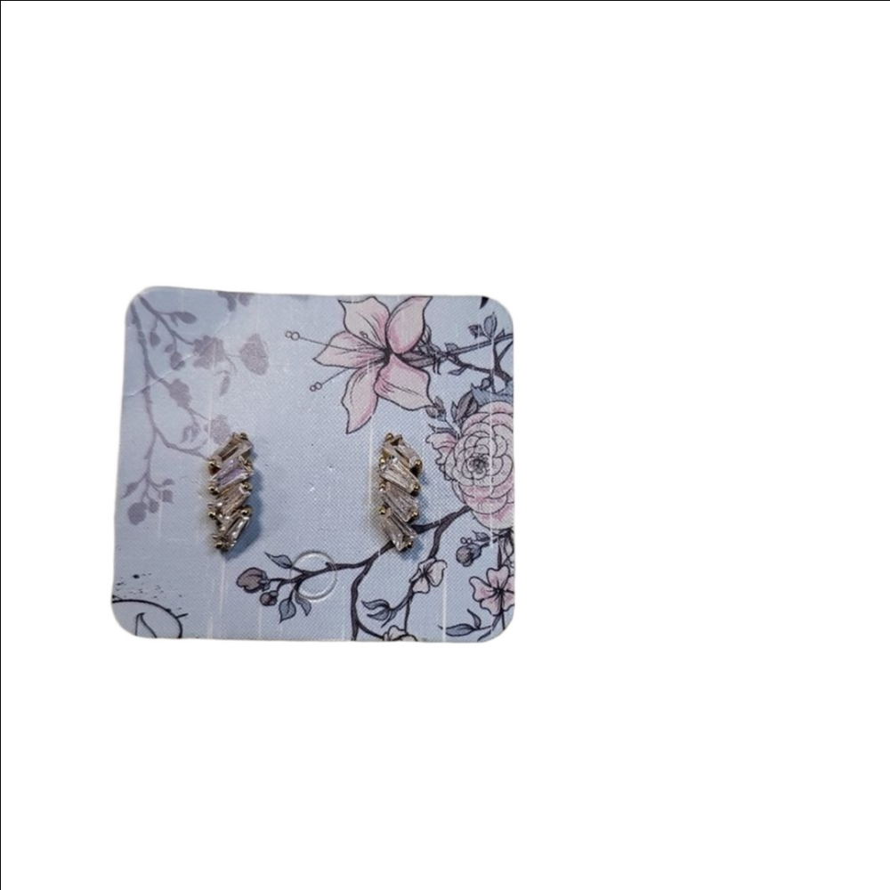 Monet Gold Cubic Zirconia Post Earrings